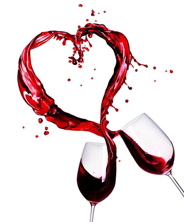 valentinstag geschenke roter wein herz